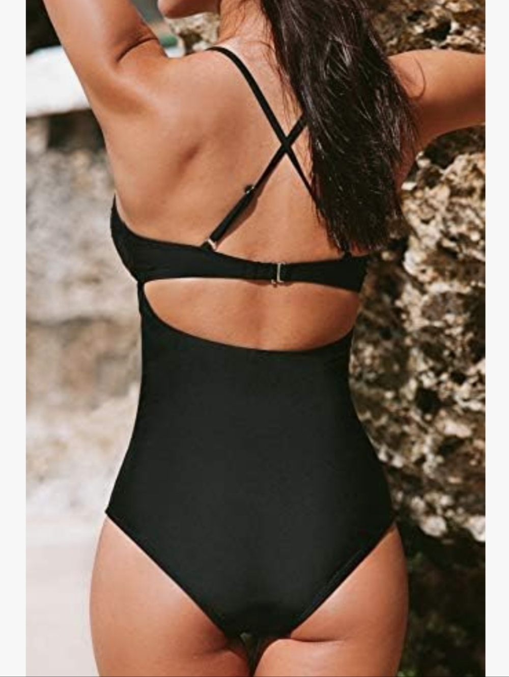 Cupshe Ladies Vintage Lace One- Piece Swimsuit. - Picture 3 of 3
